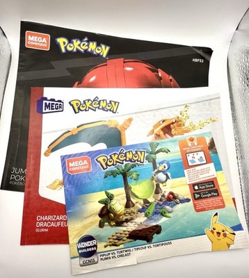 Mega Construx Pokemon Booklet Manual Lot Booklets only