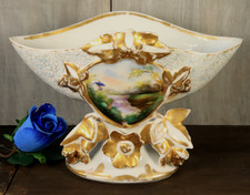 Antique Paris Porcelain French Planter Vase Hand Painted 19thC -Ships DDP to USA