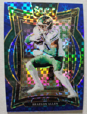2024 Panini Select Braelon Allen Concourse Blue Prizm Rookie /249 #10 Jets