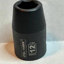 Cal- Hawk Professional Impact  Socket  12 mm x 1/2" Dr  6Pt  Free USA Shipping