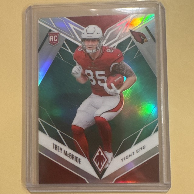 2022 Panini Phoenix Trey McBride, RC, 22/25, Green Lazer, Cardinals Stud TE