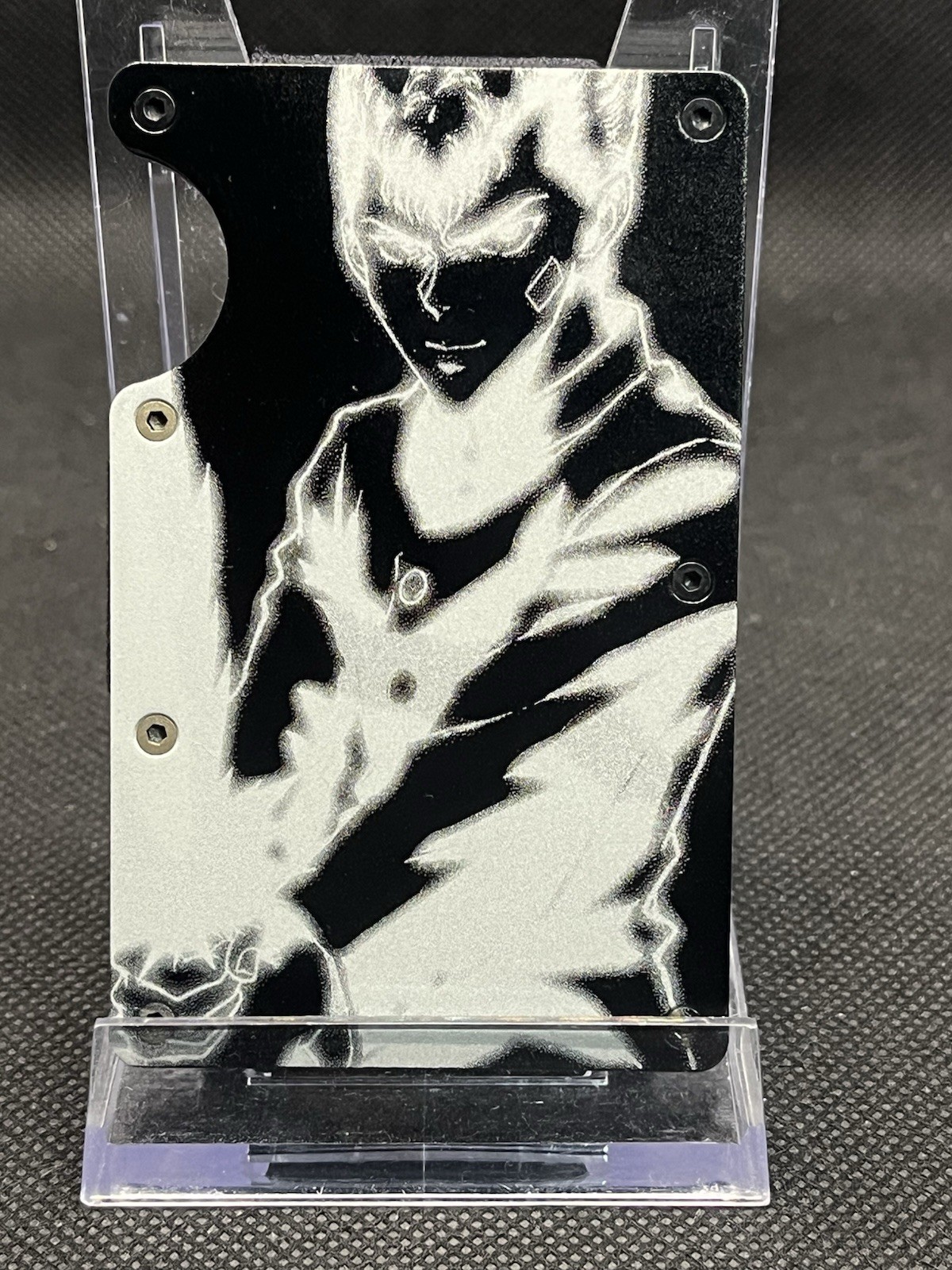 Estuche para tarjetas billetera minimalista de metal Kazuma Kuwabara Yu Hakusho