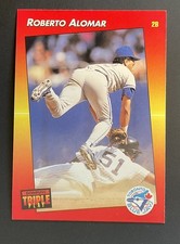 1992 Donruss Triple Play - Roberto Alomar - Toronto Blue Jays - card #84 - HOF