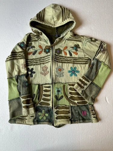 Kathmandu Imports Patchwork Hoodie SZ Medium