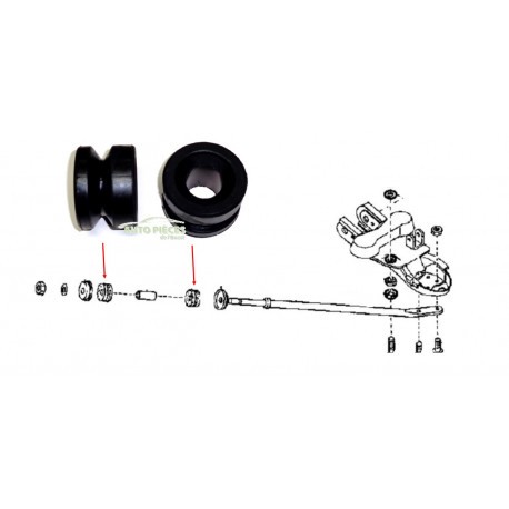 Silentbloc de tirant de pont Nissan Pick Up 54476-F0200 contre le jeu dans le train
