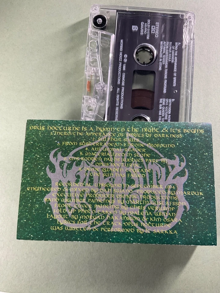 Marduk Opus Nocturne Cassette Black Metal 90s Morbid Records Foto 3 de 4