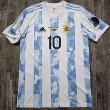 2021 Adidas Argentina Home Soccer Jersey Lionel Messi Men M Copa America Brazil
