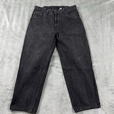 VTG Levi's 560 Denim Jeans Men's 36 x 30 Black Loose Fit Grunge City made in USA