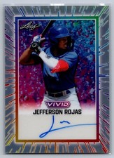 JEFFERSON ROJAS 2025 Leaf Vivid Baseball SILVER Color AUTO CHICAGO CUBS /3