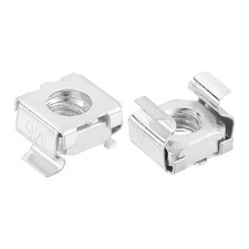 50Pcs M6 Cage Nuts for Server Rack Cabinet Carbon Steel Zinc Plated Silver