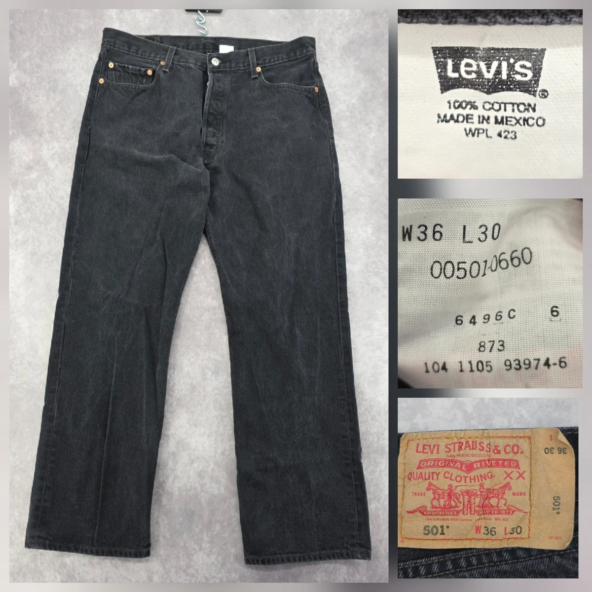 Black Levi's 501 Jeans for Men for sale | eBay