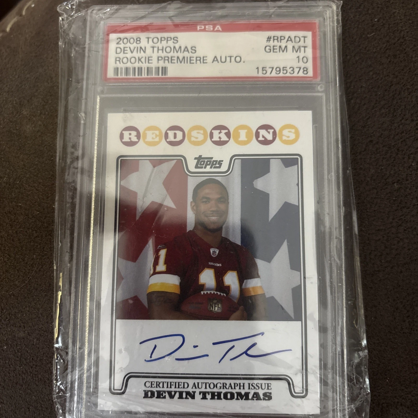 Devin Thomas Topps Rookie Premiere Autograph #RPADT Base