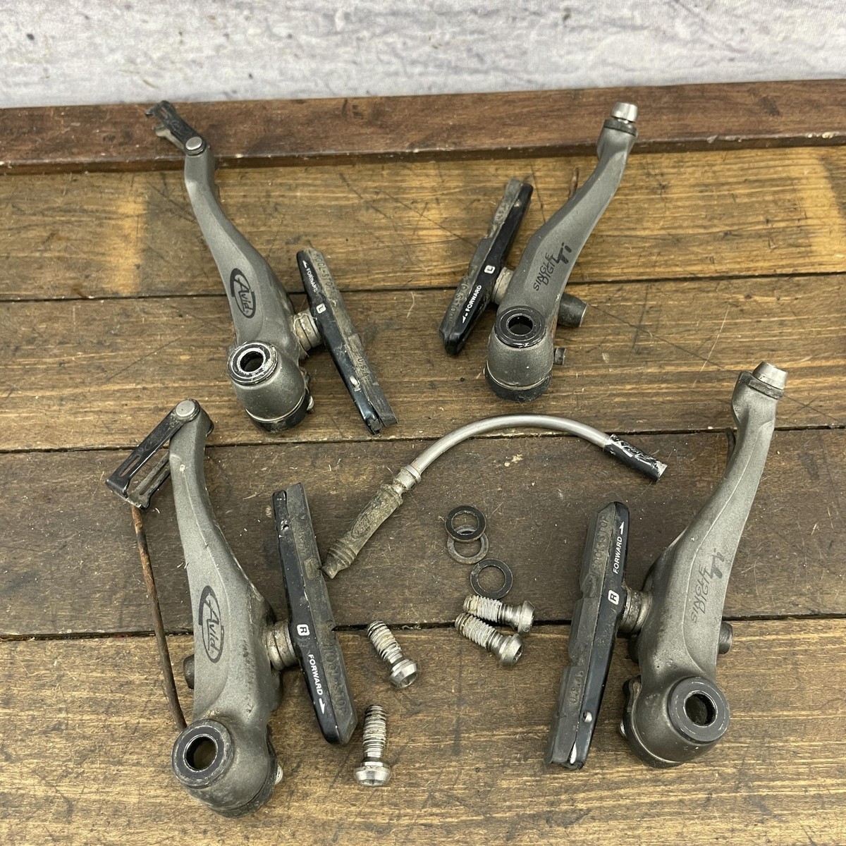 【希少】VUELTA V-brake & lever セット　old mtb Avid Single Digit Ti V-Brake Set Mountain Bike Brakes Titanium