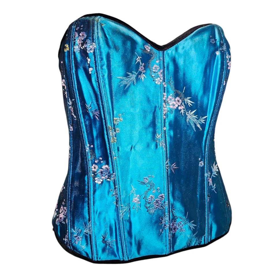 Top corsé bordado Shirley of Hollywood - talla L 30-33” cintura 🌸🌼  Foto 2 de 4