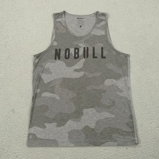 Nobull Shirt Mens Medium Grey Camo Tank Top Training Performance Workout No Bull