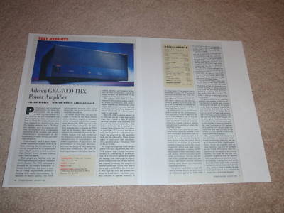 ADCOM GFA-7000 Thx Verstärker Review, 1996, 2 Seiten