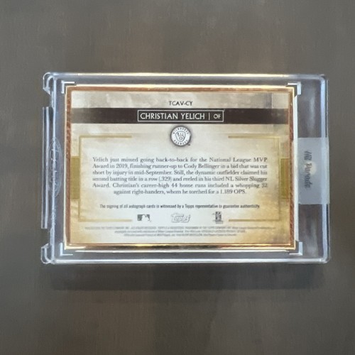 2020 Topps Transcendent Christian Yelich Image Variations Auto /25 TCAV-CY - Picture 2 of 2