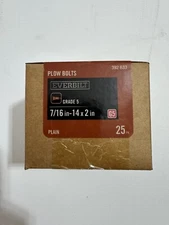 Everbilt 7/16 in. x 2 in. Plain Plow Bolt (25-Piece per Box)
