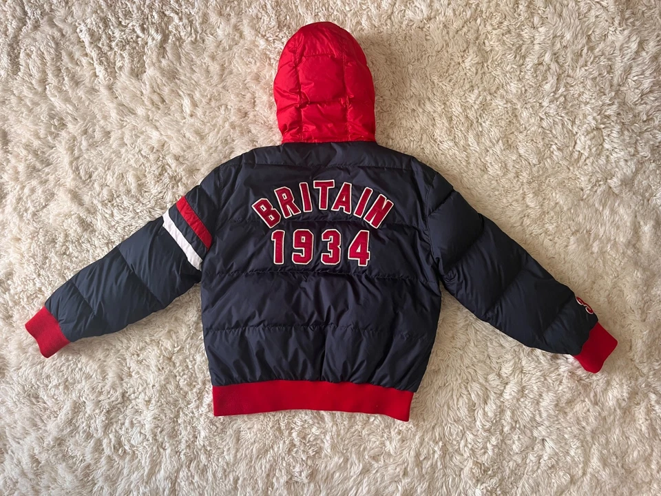 Chaqueta acolchada vintage Polo Ralph Lauren Gran Bretaña azul/rojo/blanco talla XL Foto 2 de 4