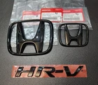 1Set H HR-V BLACK GLOSSY 2018-2021 LOGO EMBLEM BADGE FOR HONDA HR-V 2018-2021