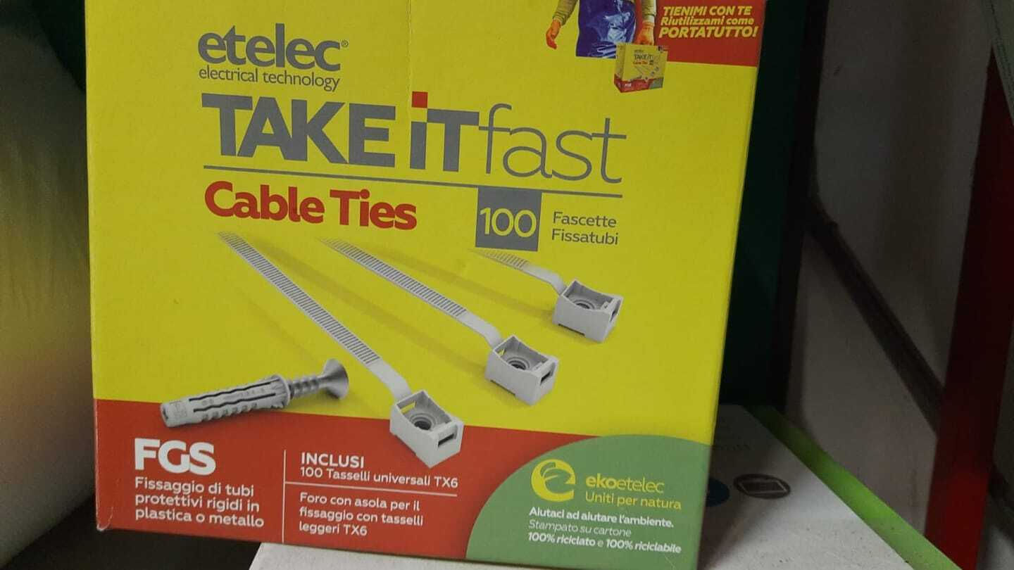 Kit Fascette stringitubo Etelec e con 100 Tasselli TX6 KT1074