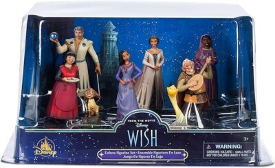 Disney Wish Deluxe Figuren Set 8 Stück  Enthält Asha, Stern, Valentino & Sakina
