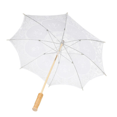Lace Umbrella for Wedding Photography Parties Pure White Handmade Prop
