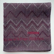 HANDKERCHIEF VINTAGE ART PURPLE ZIGZAG LINE MEN'S POCKET SQUARE COTTON 17" B0292