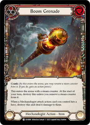 その他 Flesh and Blood Boom Grenade Flesh and Blood TCG Boom Grenade (Red) [EVO084] (Bright