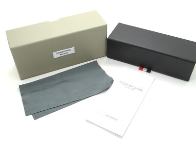 THOM BROWNE TB-109-B-SLV-GRY Silver/Grey Authentic 53mm Aviator