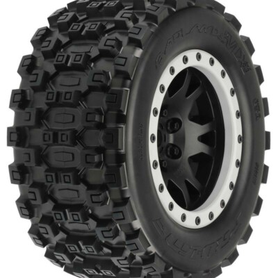 PROLINE BADLANDS MX43 &アルミホイール セットX-MAXX Pro-Line X-Maxx Badlands MX43 Pro-Loc Mounted All Terrain Tires