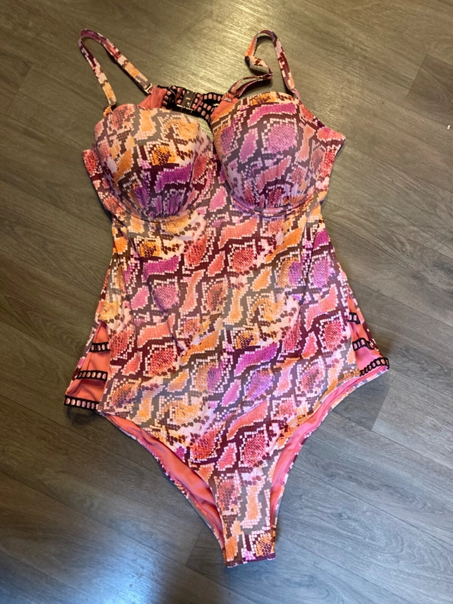 Sahara Swimsuit Snake Print Womens Figleaves Curve Swimwear Bnwt