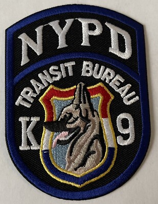 NYPD New York Police Department K-9 Transit Bureau CLOTH PATCH | eBay