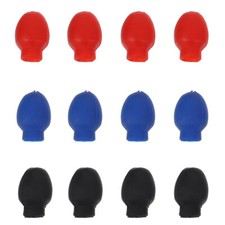 6 Pairs Drumstick Silent Mute Tip Rubber Cover Sleeve Drum Dampener Accessory