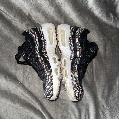 Men's Nike Air Max 95 Just Do It Spellout Black Orange 2018 AV6246-001 Size 7 - Picture 3 of 6