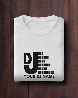 Herren DJ Musik personalisiertes T-Shirt Party Club Mix Baumwolle Doppeldruck