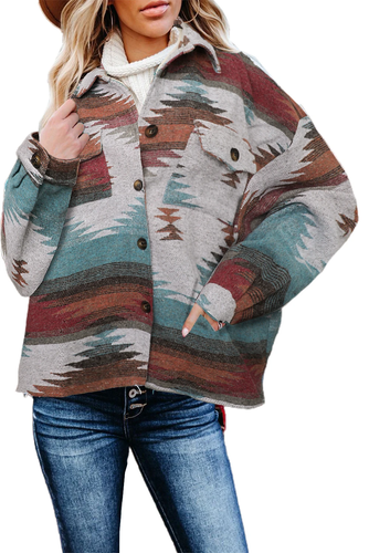 aztec print jacket