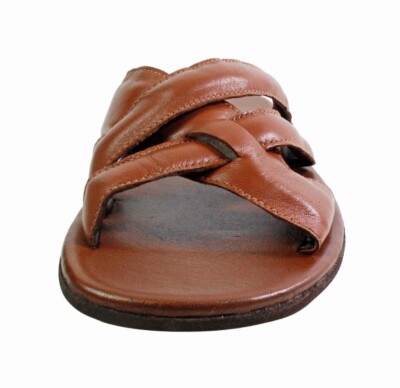 Paradise Brown Mens Italian Leather Sandals Shoes | eBay display picture 1