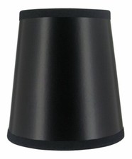 Black with Gold Interior 4 Inch Barrel Drum Clip On Chandelier Lampshade