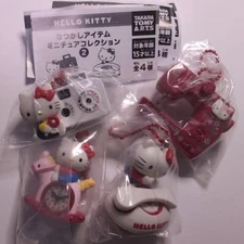 Sanrio Goods lot set 4 Takara tomy Hello Kitty Nostalgic miniature collection