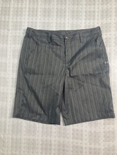 under armour striped gray golf short men 36 polyester made in Indonesia