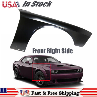 NEW FRONT RIGHT FENDER FITS DODGE CHALLENGER 2008-2022 CH1241285  68275470AA