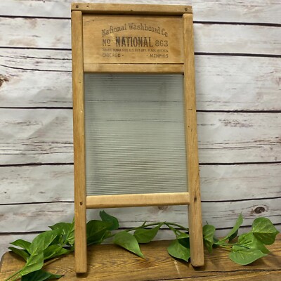 VTG Antique Primitive #863 National Washboard Co GLASS KING