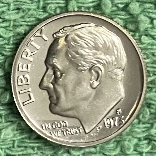 1973-S Roosevelt Dime Proof — photo from the most recent tracked eBay sale
