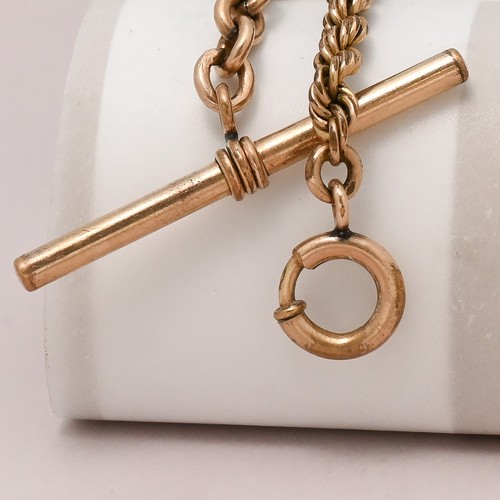 Antique Victorian Gold Filled T-Bar Dog Spring Ring Clasp 4 Charms Pendant
