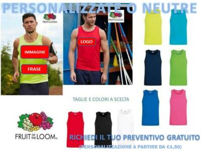 maglia fruit of the loom personalizzata