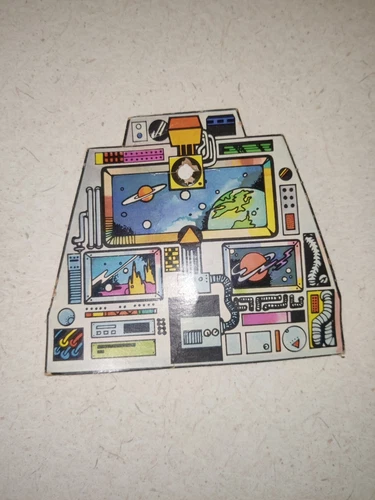 Vtg 1981 MOTU He-Man Castle Grayskull Cardboard Cutout Computer Console Original