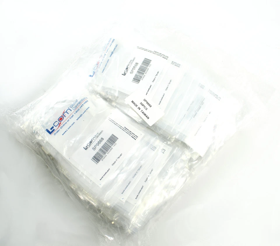 Lot of 50 L-Com D-Sub Connector D9S , DB9 Female SP9668 - Image 2 of 4