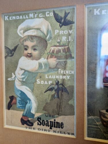 Early 20th Century Kendall French Soap Advertising Framed Cards - Picture 6 of 11