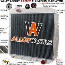 3 ROW CORE Radiator Fit 1960 1961 1962 Chevy C10 C20 C30 K10 K20 Pickup Truck V8